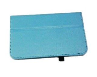 HJX Light Blue Synthetic Leather Case For GALAXY Tab 3 7.0 inch Tablet P3200/P3210: Cell Phones & Accessories