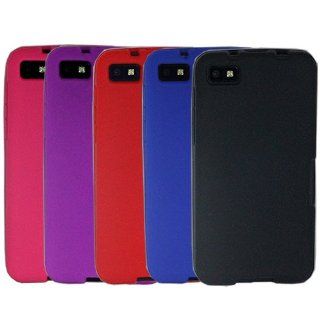 ASleek 5 Pack Soft Silicone Rubber Case Cover Bundle for Blackberry Z10   Black, Blue, Pink, Red, & Purple + ASleek Microfiber Cloth: Cell Phones & Accessories