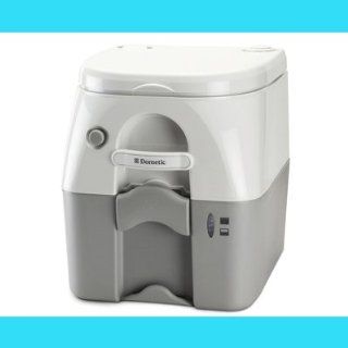 Dometic Portable Toilet 975   5 Gal. W/Hold Downs & MSD Fittings Tan: Sports & Outdoors