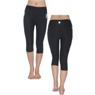 Bally Total Fitness Womens Skinny Pants Leggings / Yoga Capri Pants XL Black: Clothing