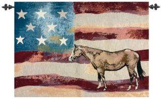 Shop American Flag with Horse Cotton Wall Art Hanging Tapestry 26" x 36" at the  Home Dcor Store. Find the latest styles with the lowest prices from Manual Weavers