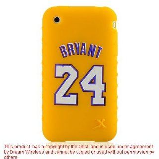 Kobe Bryant #24 Los Angeles Lakers Yellow Jersey Design Silicone Skin Cover Case for Apple iPhone 3G / 3G S: Cell Phones & Accessories