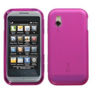 Soft Skin Case Fits LG GT950 Arena Semi Transparent Hot Pink Candy (Rubberized) AT&T: Cell Phones & Accessories