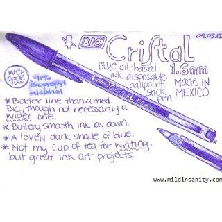 BIC Cristal Bold Ball Pen, 1.6mm, Blue, 12 Pens : Ballpoint Stick Pens : Office Products