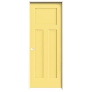 ReliaBilt 3 Panel Craftsman Hollow Core Smooth Molded Composite Right Hand Interior Single Prehung Door (Common: 80 in x 30 in; Actual: 81.68 in x 31.56 in)