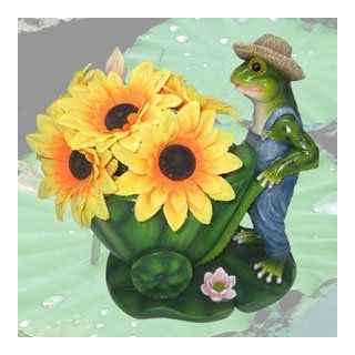 Easy Being Green Frog Flower Planter Decorate Porch, Patio, Deck : Planter Boxes : Patio, Lawn & Garden