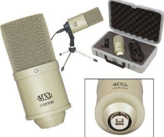 MXL 990 USB Powered Condenser Microphone: Musical Instruments