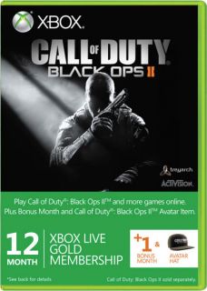 Call of Duty : Black Ops Branded Xbox LIVE Subscription 12 Months (Plus 1 Month Free)       Games Accessories