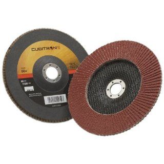 3M Cubitron II Flap Disc 967A, Type 27, Cloth, Ceramic Grain, 7" Diameter, 60+ Grit, Brown (Pack of 5): Abrasive Flap Discs: Industrial & Scientific