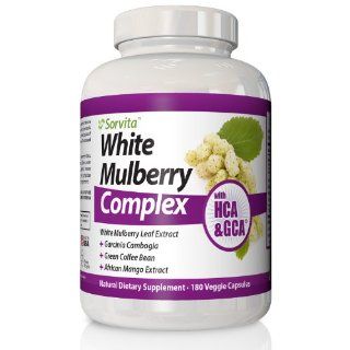 White Mulberry Leaf Extract Weight Loss Supplement   Powerful New Diet Pill, Natural Sugar Blocker, Appetite Suppressant with 500 mg Morus Alba Plus (15% Flavonoids) Garcinia Cambogia (60% HCA), Green Coffee Bean Extract (50% GCA), African Mango Extract a