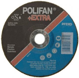 PFERD Polifan SGP Zirkon Extra Abrasive Flap Disc, Type 27, Round Hole, Phenolic Resin Backing, Zirconia Alumina: Industrial & Scientific