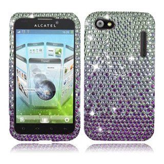 Alcatel Ot 995 Purple Waterfall Full Rhinestones: Cell Phones & Accessories