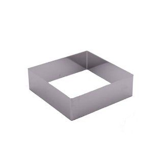 Fat Daddio's Stainless Steel Square Cake and Pastry Ring, 2.125 Inch x 1.25 Inch: Kitchen & Dining