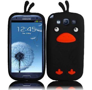 Black Funny Duck Silicone Jelly Skin Case Cover for SAMSUNG GALAXY S3 S III i747 (ATT) / i535 (Verizon)/ T999 (T mobile) / L710 (Sprint) / i9300: Cell Phones & Accessories