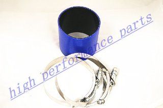 BLUE Silicone Coupler Hose 3.5" 89 Mm Turbo Supercharger Air Intake Intercooler Silicone Coupler/reducer with T bolt Clamps   Ropes  