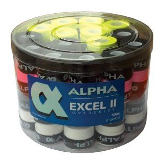 Alpha Excel II 60 Piece Grip Bucket : Tennis Racket Grips : Sports & Outdoors