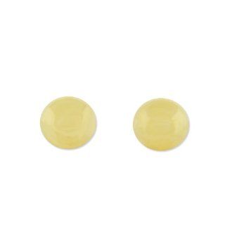 14k Yellow Gold, Plain Ball Stud Screw Back Earring: Jewelry