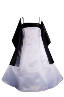AMJ Dresses Inc Girls White/black Flower Girl Formal Dress Sizes 6 to 16: Special Occasion Dresses: Clothing