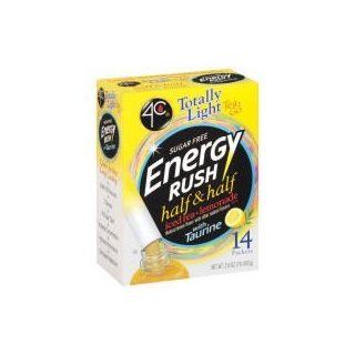 4C Energy Rush Half & Half Iced Tea Lemonade Mix  Sugar Free 14 pkts (Pack of 1) : Bottled Iced Tea Drinks : Grocery & Gourmet Food
