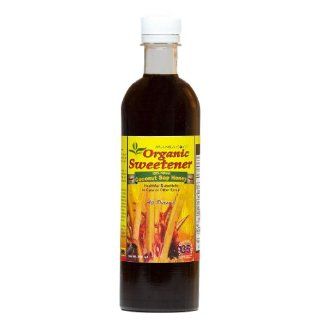 Organic Sweetener COCONUT SAP HONEY Syrup by Manila Coco TM   25.4 oz (750 ml) : Concentrated all natural pure nectar from coconut tree blossoms   sucrose caramel sweet [brix 75] dark amber [not blonde] : VIRGIN [UNSULFITED] SAP SLOW COOKED IN WOOD FIRED O