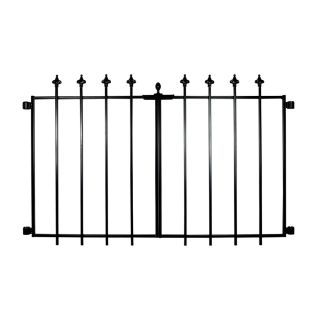 No Dig Powder Coated Steel Fence Gate (Common: 27 in x 23 in; Actual: 27.17 in x 22.52 in)