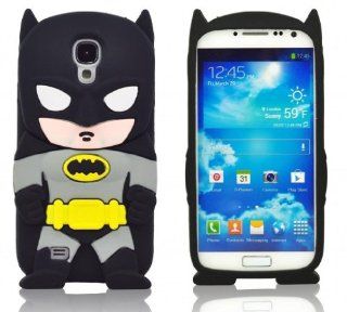 BYG Black 3D Batman Pattern Soft Silicone Case Cover For Samsung Galaxy S4 I9500 + Gift 1pcs Phone Radiation Protection Sticker: Cell Phones & Accessories
