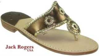 Jack Rogers Navajo Women's Bronze Gold Thong Sandals: Shoes