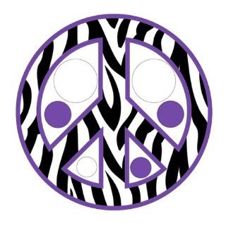 Zebra Print / Stripe Polka Dots & Peace Sign Repositionable Wall Decals, Purple   Wall Decor Stickers