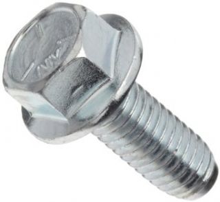 Steel Hex Bolt, Grade 5, Zinc Plated Finish, Flange Hex Head, External Hex Drive, Meets IFI 111/SAE J429, Flanged, Non Serrated, 1 1/4" Length, Fully Threaded, 3/8" 16 UNC Threads, Imported (Pack of 25): Cap Screws And Hex Bolts: Industrial &