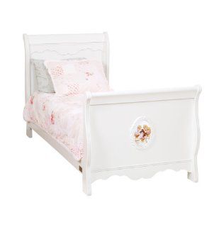 Disney Princess "Cameo Collection" Vintage Chic Twin Sized Bed in White with Bed Rails   Childrens Bed Frames