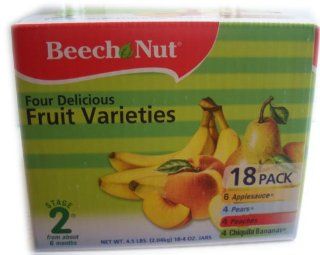Beech Nut Baby Food Fruit Varieties Stage 2  18 Pack 4 oz: Health & Personal Care