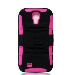 Pink Extreme Rugged Impact Armor Hybrid Hard Case Cover With Kickstand for Samsung Galaxy S IV S4 GS4 i9500 Cell Phones & Accessories