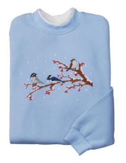 Birds On A Winter Branch Sweatshirt by Miles Kimball at  Womens Clothing store: Fashion Sweatshirts