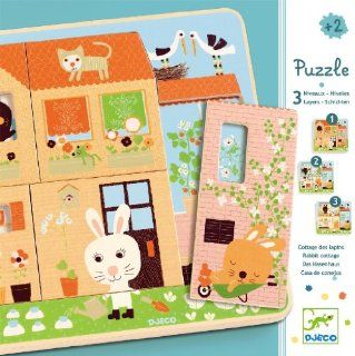 Djeco Chez Carot Wooden Puzzle: Toys & Games