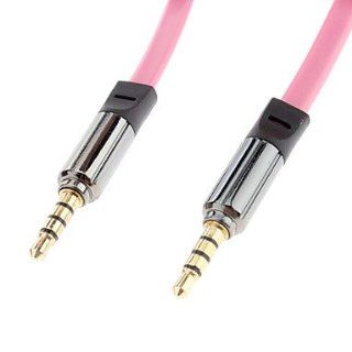 RayShop   3.5mm Male to Male Audio Connection Cable Pink Golden (1.2m): Electronics