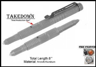 TDH 8. "Takedown" Tactical Pen   Grey "Takedown" Tactical Pen   Grey . These pens are you need to equip yourself with a covert, self defense item. The LED Light also turns this item into a flashlight tool to use when trying to locate so