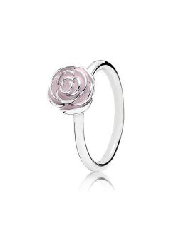 Pandora Rose silver ring with pink enamel Silver