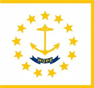 2" Rhode Island flag. Printed engineer grade reflective vinyl decal sticker for any smooth surface such as windows bumpers laptops or any smooth surface. 