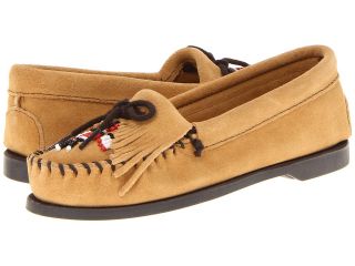 Minnetonka Thunderbird Suede Boat Sole Womens Shoes (Tan)