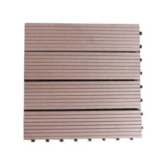 Century Outdoor Living Composite Interlocking Walnut Brown Deck Tiles
