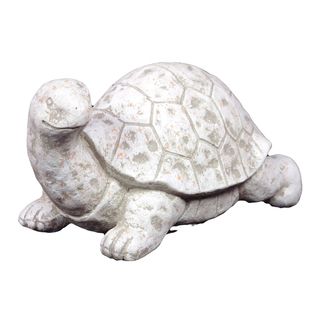 White/ Green Ceramic Tortoise Figure