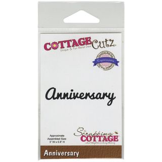 Cottagecutz Expressions Die 3inx.8in anniversary