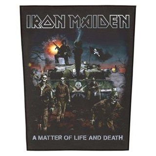 Iron Maiden A Matter Of Life And Death Back Patch: Music Fan Apparel Accessories: Clothing