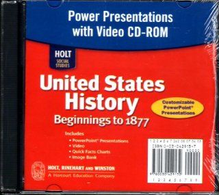 Power Presentations with Video CD ROM, United States History Beginnings to 1877: Software