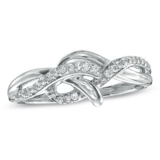 10 CT. T.W. Diamond Knot Ring in 10K White Gold   Zales