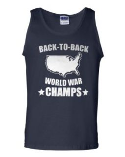 SickFits Men's Back to Back World War Champs Tank Tops: Clothing