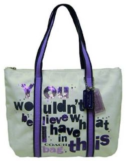 Coach Limited Edition YOU WOULDN'T BELIEVE Glam Shopper Bag Tote: Shoes