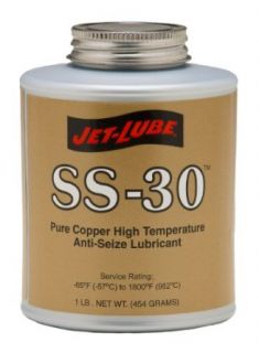 Jet Lube SS 30 Anti Seize Thread Lubricant and Conductive Termination Compound, 1/2 lbs Brush Top Can: Industrial & Scientific