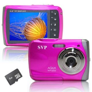 SVP Aqua WP6800 Pink (8GB MicroSD card included) Underwater Digital Camera : Olympus Waterproof Camera : Camera & Photo