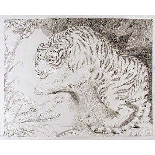 Art: Tiger & Crocodile : Etching : James Northcote